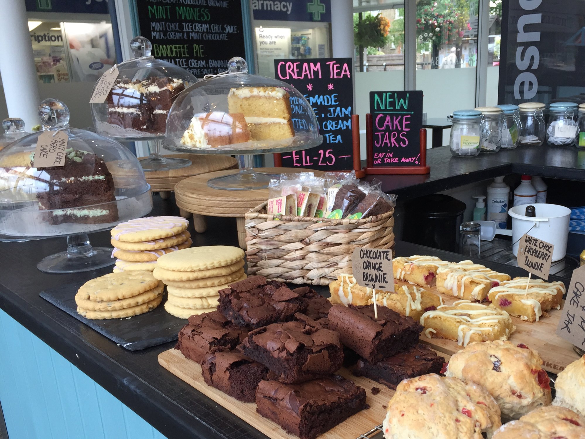 Homemade cakes at The Glasshouse Cafe